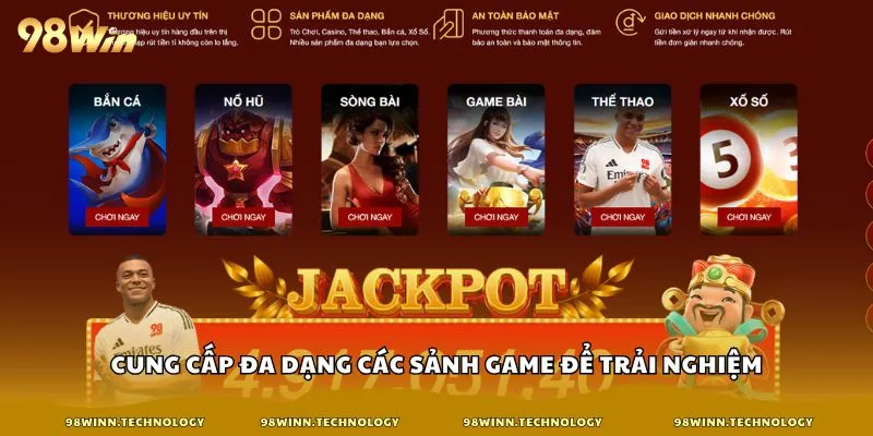 Cung cấp đa dạng các sảnh game để trải nghiệm